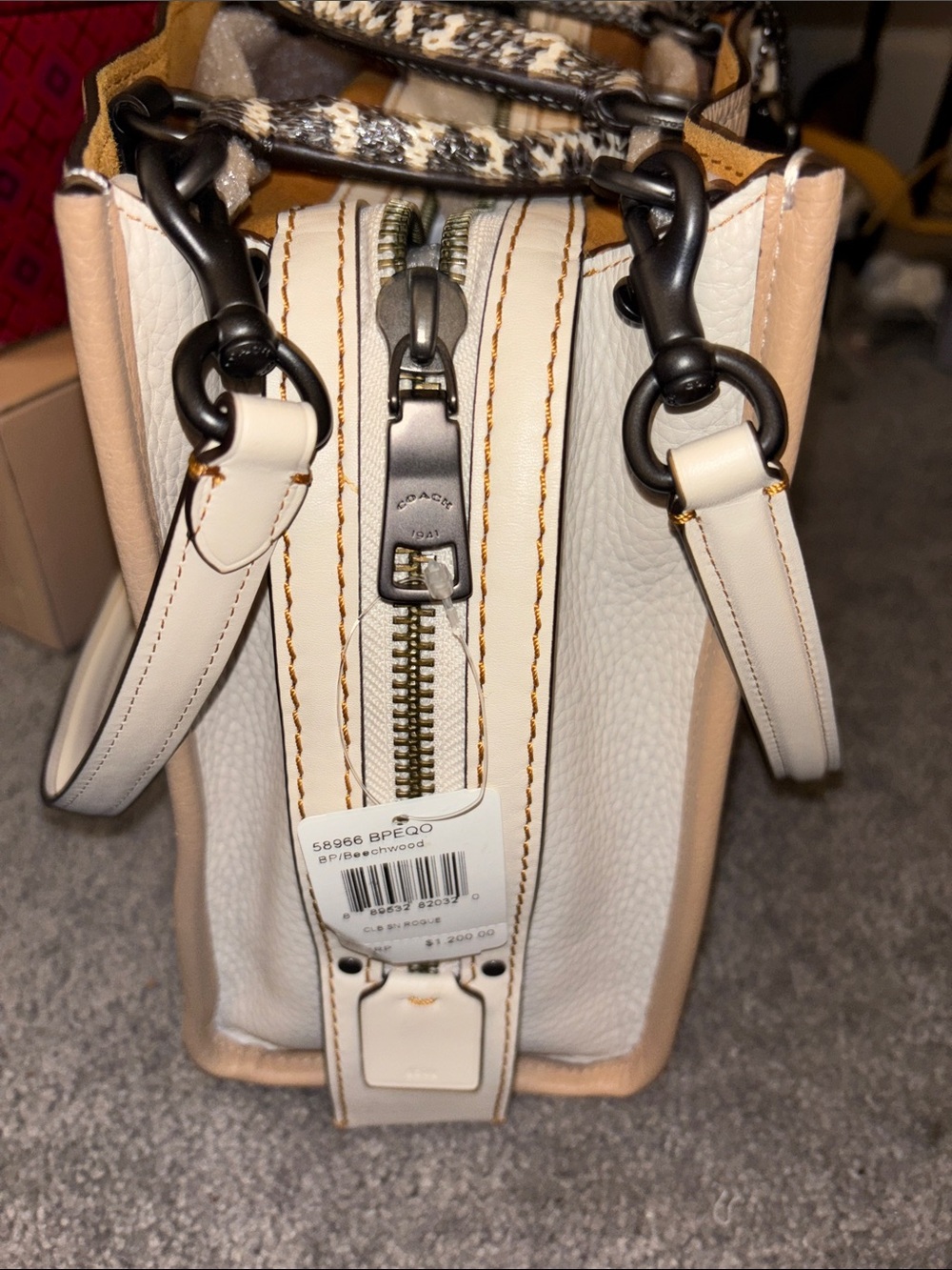 Coach Rogue with snakeskin l! - Picture 2 of 8